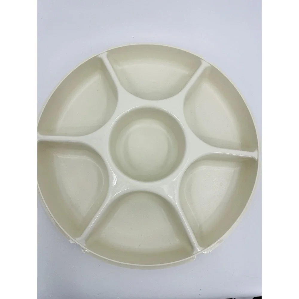 Tupperware Divided Serving Tray Veggie Fruit Dip With Lid 1665-4